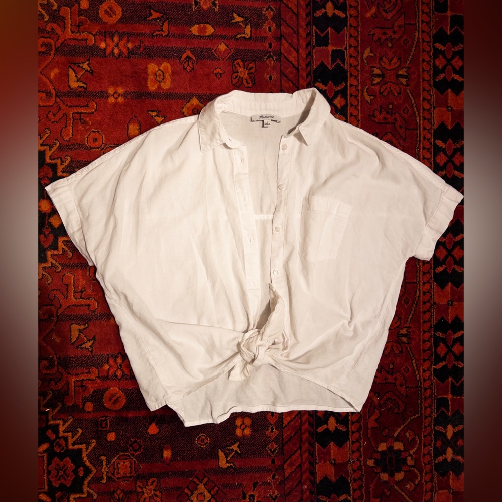 Madewell White Button Down Shirt